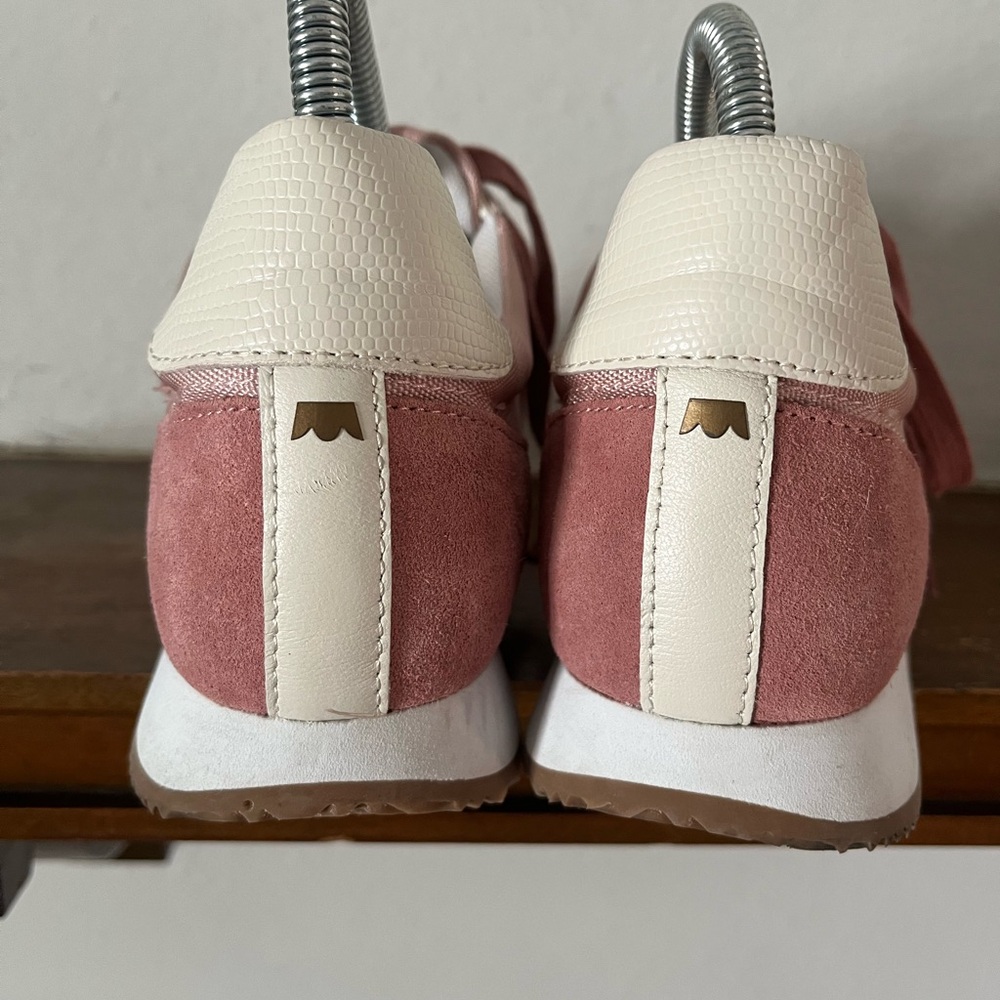 BIRDIES Women's Roadrunners in Rosette Pink and White Sneakers Size 7.5 - Picture 7 of 11